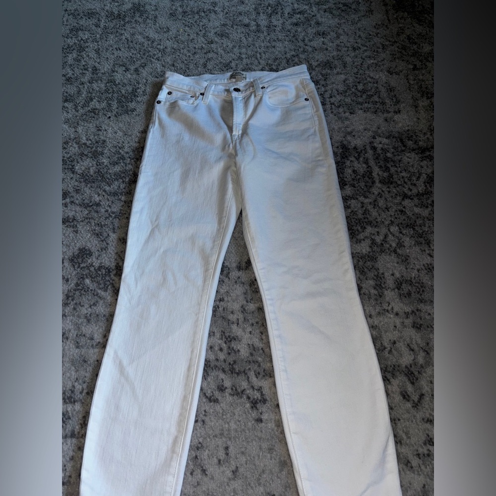 J.Crew Lookout High Rise Skinny Crop Jeans White Size: 27 or Us Women's 4 EUC!
